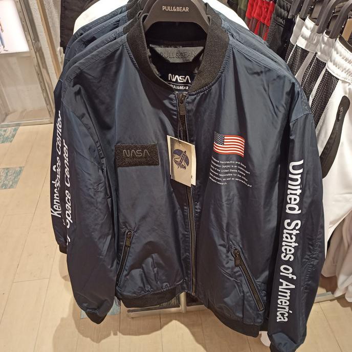 Jual Jaket Bomber Pull And Bear Nasa Original Store Jaket Pria