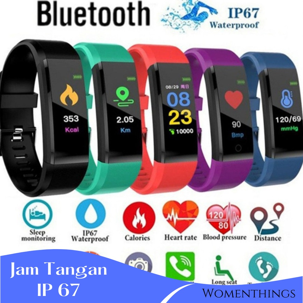 Jual Jam Tangan Smartwatch IP67 Smartband Sport Pengukur Tekanan