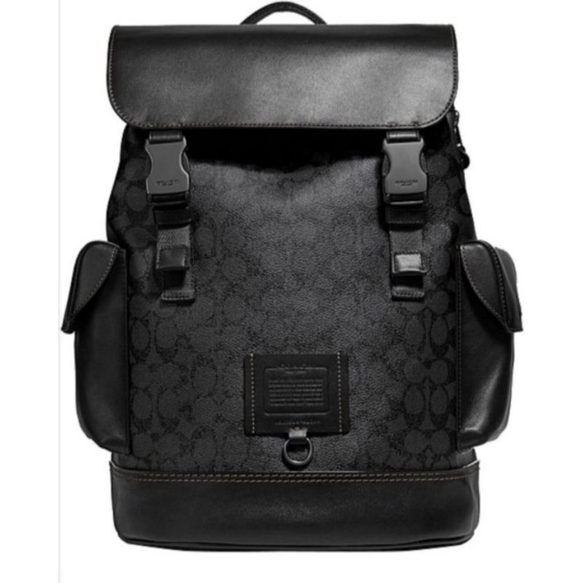 Coach Rivingtone Backpack In Signature Canvas Black (40344)