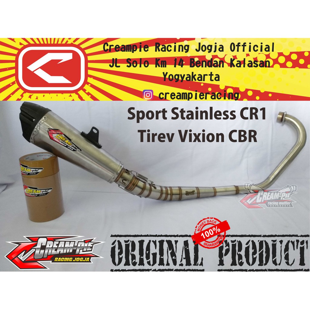 Jual Knalpot Creampie Jogja Sport Tiger Vixion CBR Tipe CR1 ORIGINAL |  Shopee Indonesia