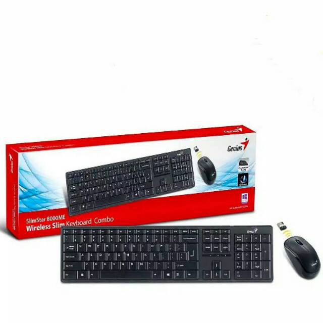 Jual KEYBOARD GENIUS WIRELEES SLIMSTAR 8000ME BLACK Shopee Indonesia