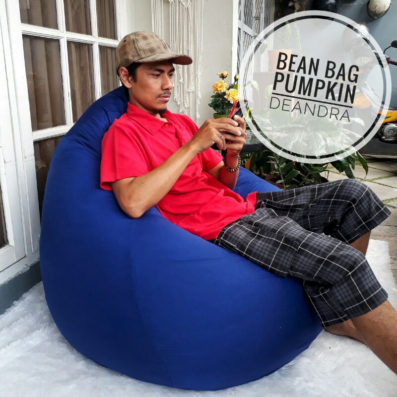 Jual Bean Bag Pumpkin Bean Bag Bulat TERMASUK ISI Styrofoam