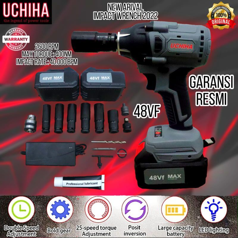 Jual Impact Wrench Cordless Pembuka baut uchiha 48.volt. Shopee