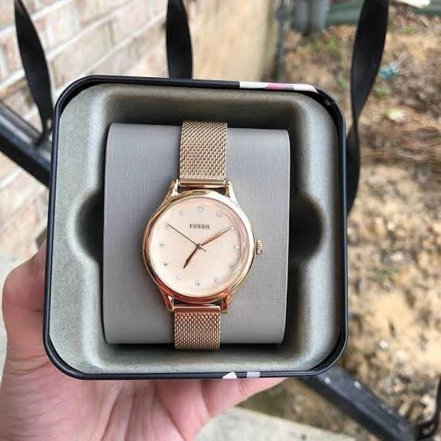 Jual Fossil Bq3392 Laney Three-hand Rose Gold Tone Watch | Shopee