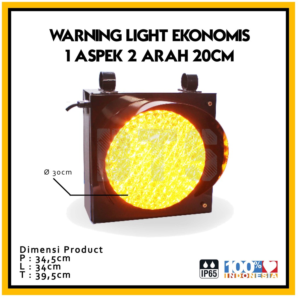 Jual Warning Light Ekonomis 1 Aspek 2 Arah Diameter 20cm LAMPU