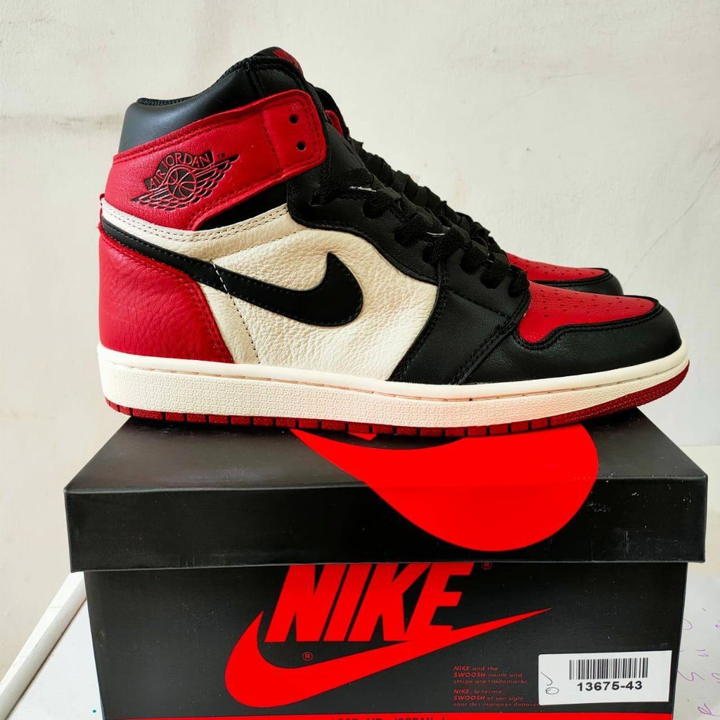 Harga air jordan store 1 bred toe