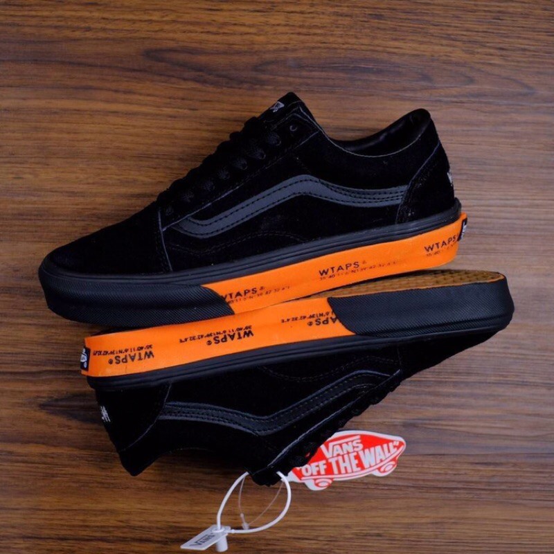 Jual Vans Oldskool WTAPS “Black Orange” | Shopee Indonesia