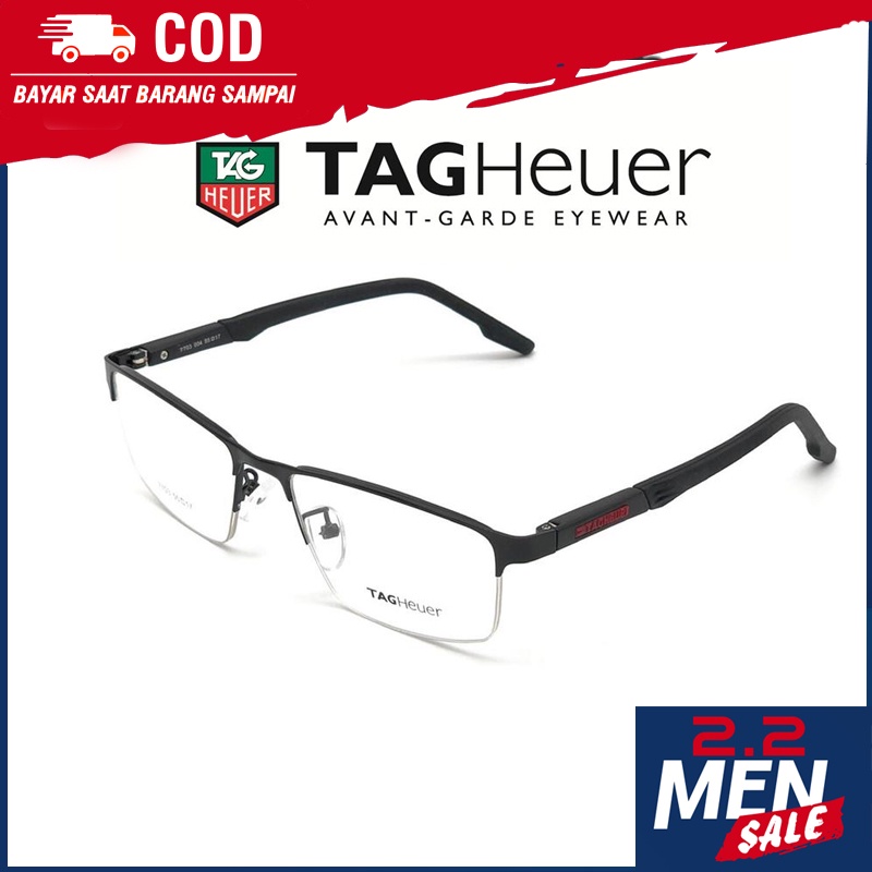 Frame Kacamata Tag Heuer Half Gantung Pria