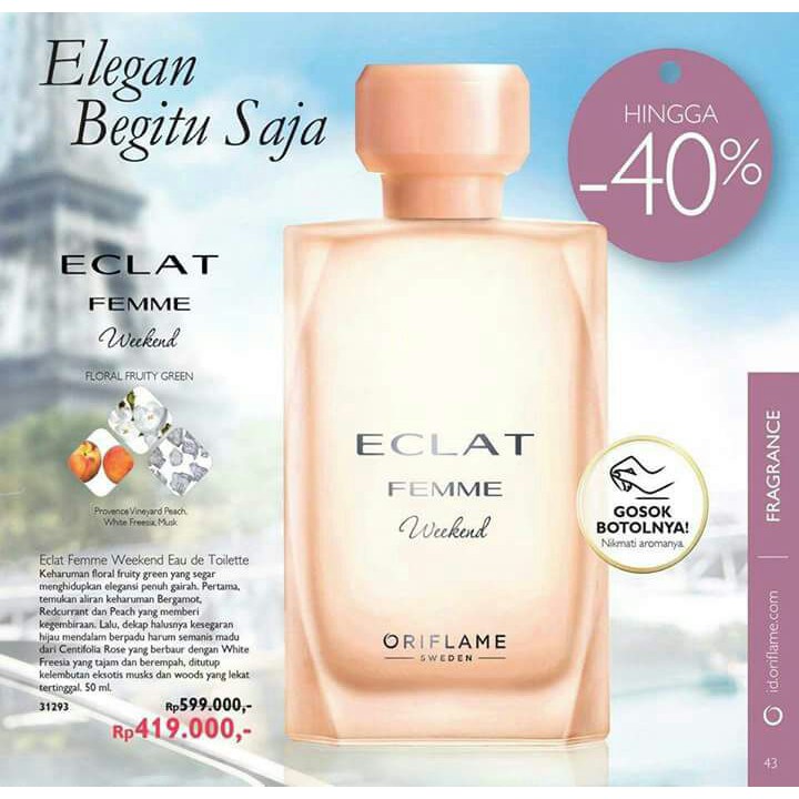 Jual Eclat Femme Weekend Eau de Toilette Shopee Indonesia