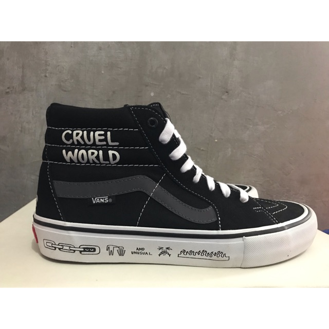 Vans sk8 hi cruel hot sale world