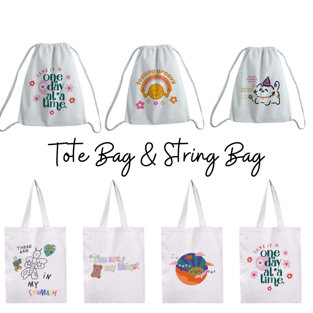 Tote bag aesthetic shopee hot sale