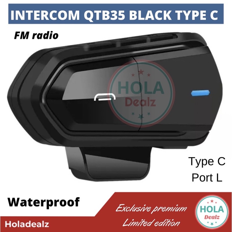 Jual QTB35 BLACK MATE WIRELESS BLUETOOTH HELM GPS MUSIC PHONE