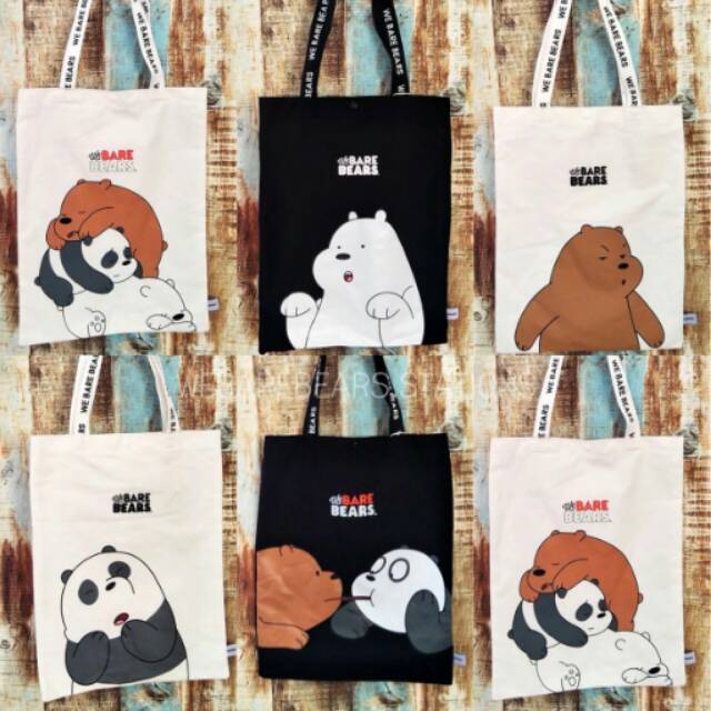 Tote bag miniso hotsell we bare bears