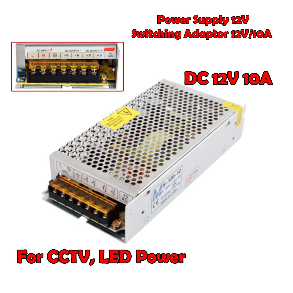Jual Power Supply 12v 10A - Switching Adaptor 12v 10A