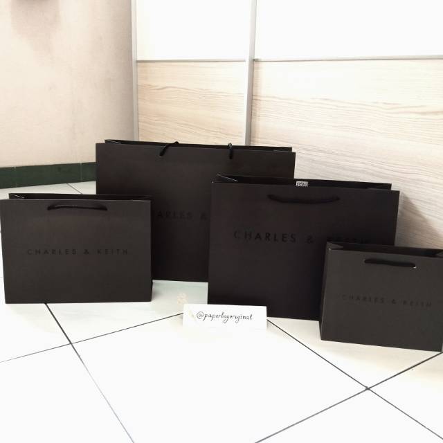 Jual Charles Keith Paperbag Original C K paper bag Shopee Indonesia