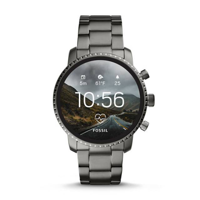 Smartwatch fossil explorist hr 2024 smoke stainless steel ftw4012