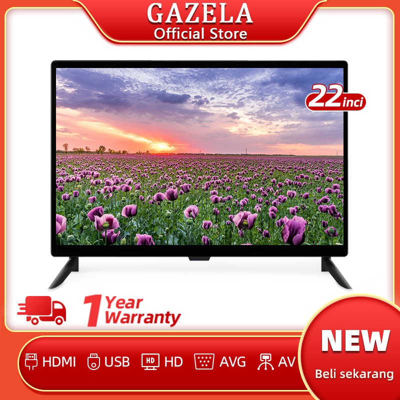 Jual Gazela TV LED 22 inci LED TV Analog & Digital HD Ready Televisi Murah  Monitor Komputer/CCTV/PS3