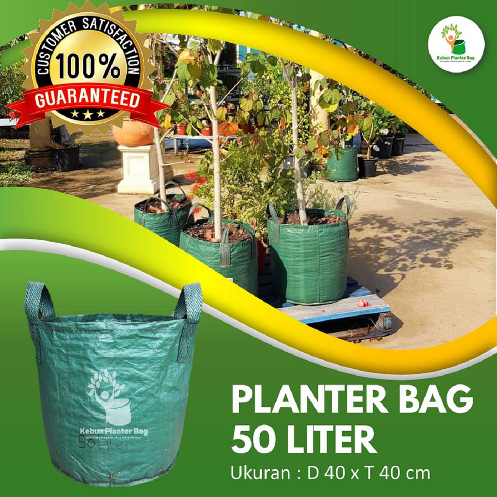 Planter bag ukuran 30x30 (22 liter) pot tanaman buah / bonsai - Hitam