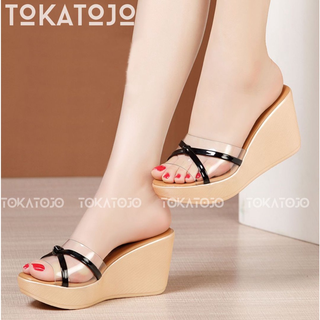 Sandal wedges hot sale terbaru