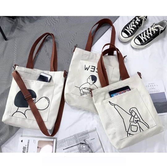 Tote bag sale korea shopee