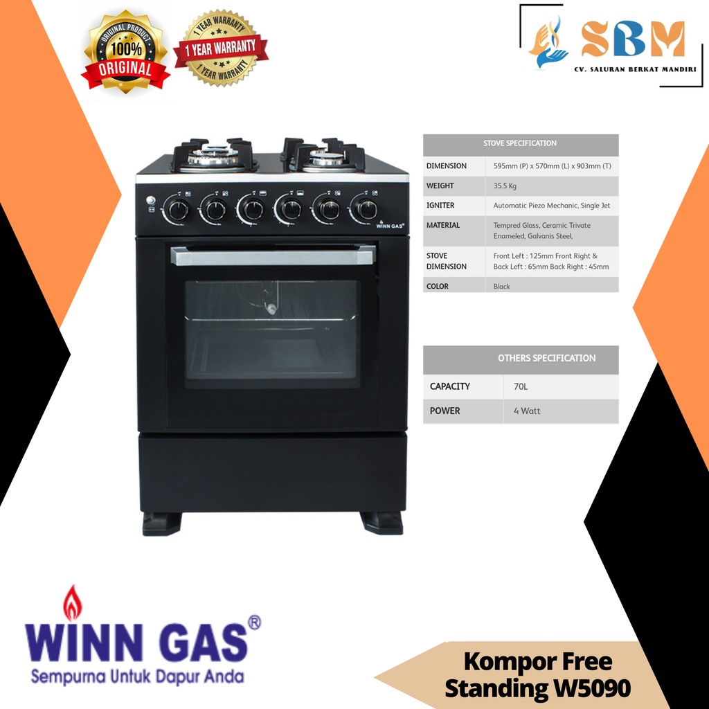 winn gas kompor oven