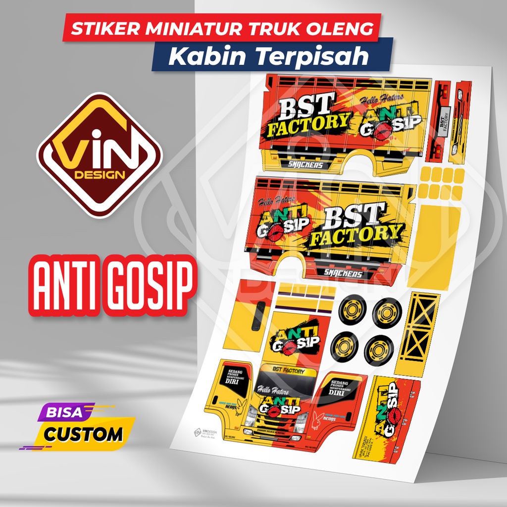 Jual Stiker Miniatur Truk Oleng (Anti Gosip) | Shopee Indonesia
