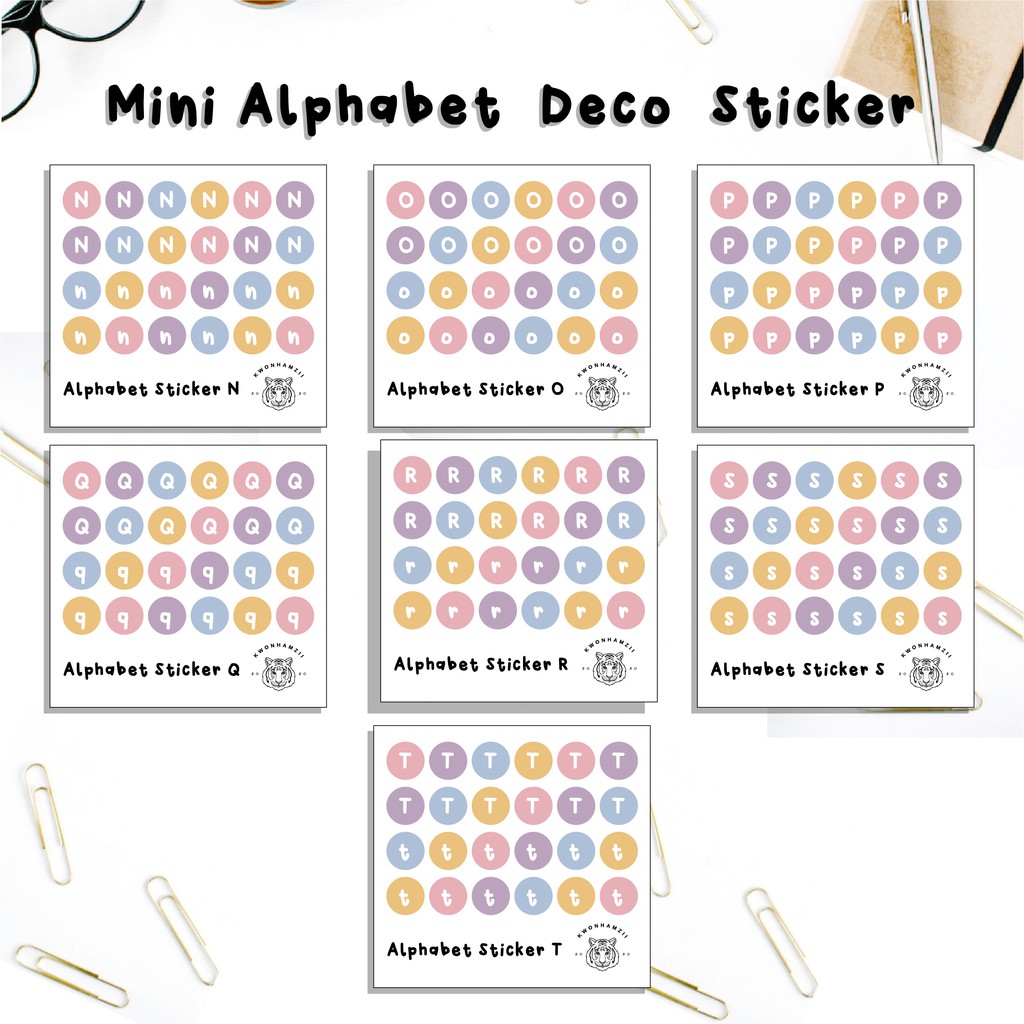 Small Alphabet Deco Sticker