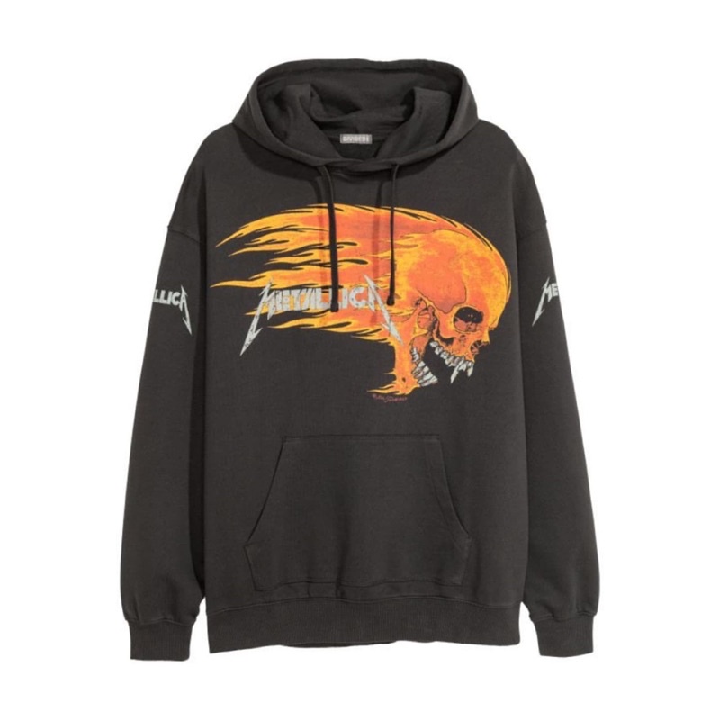 Metallica flaming skull hoodie new arrivals