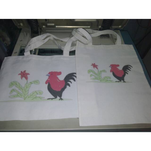 Jual Tote bag mangkok ayam jago Shopee Indonesia