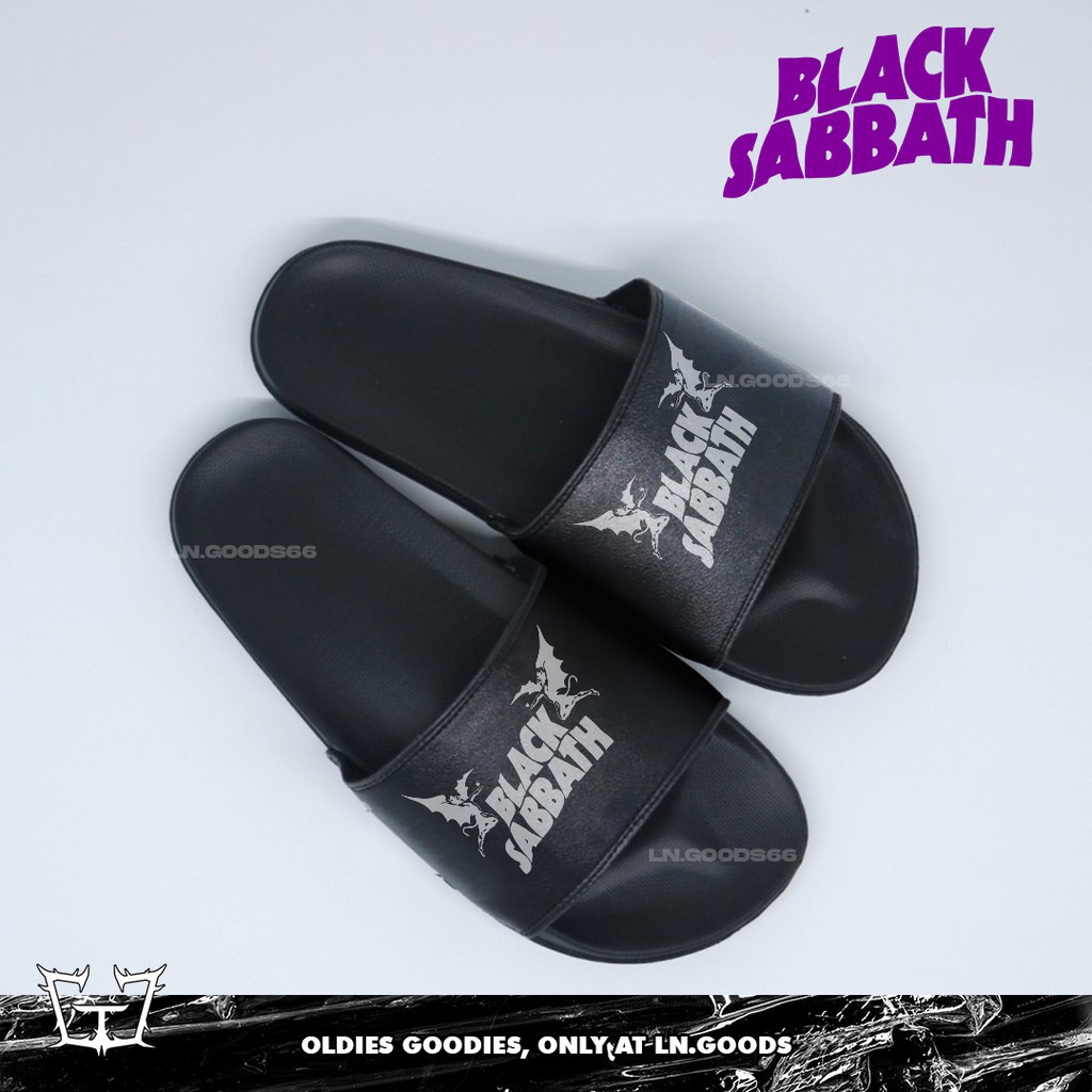 Black best sale sabbath slippers