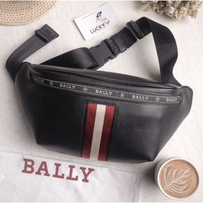 Jual Bally Hakab Leather Bum Bag In Black - Original 100% | Shopee Indonesia