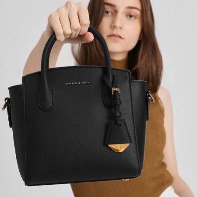 Charles & keith best sale classic top handle bag