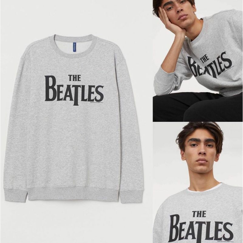 H M THE BEATLES SWEATSHIRT GREY