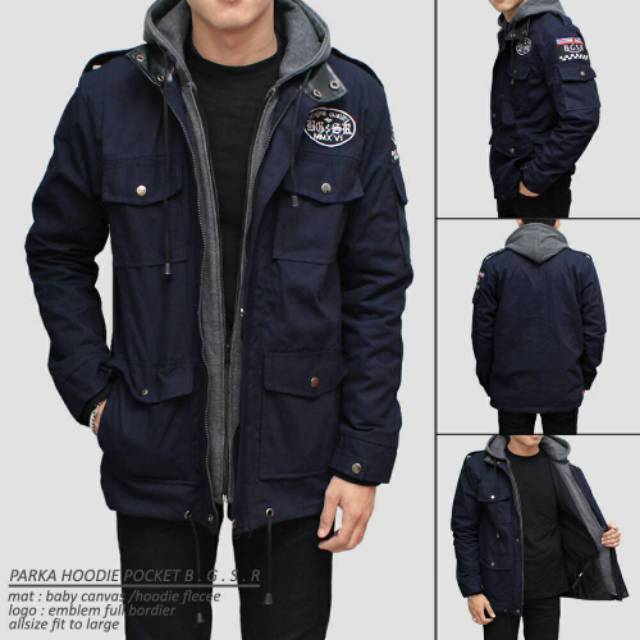 Jaket best sale hoodie parka