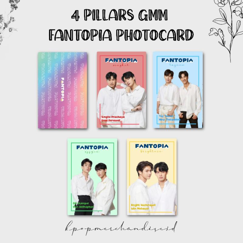 4 PILLARS' FANTOPIA PHOTOCARD | GMM BOYS SINGKIT TAYNEW OFFGUN BRIGHTWIN