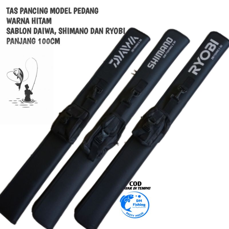 Jual TAS PANCING HARD CASE MODEL PEDANG HITAM PANJANG 60/ 80/ 100 DAN 120CM  - 80 cm, HITAM DAIWA - Kab. Bogor - Toko Desti Mulya