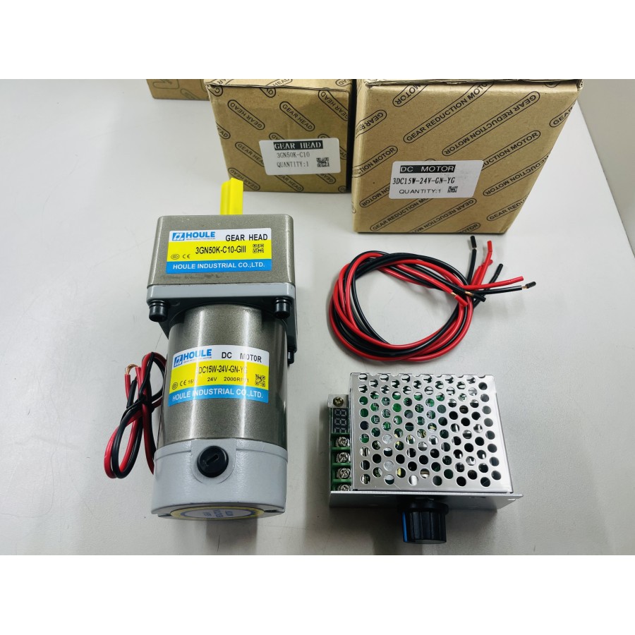 Jual DC Speed Control Motor Gearbox 15W 12V - 24V - Gear Head Controller