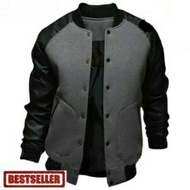 Jaket varsity kulit sale