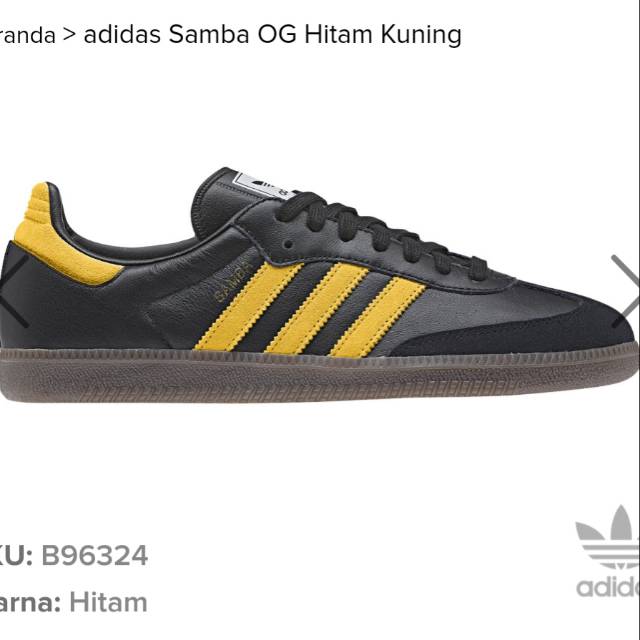 Adidas samba best sale og black yellow