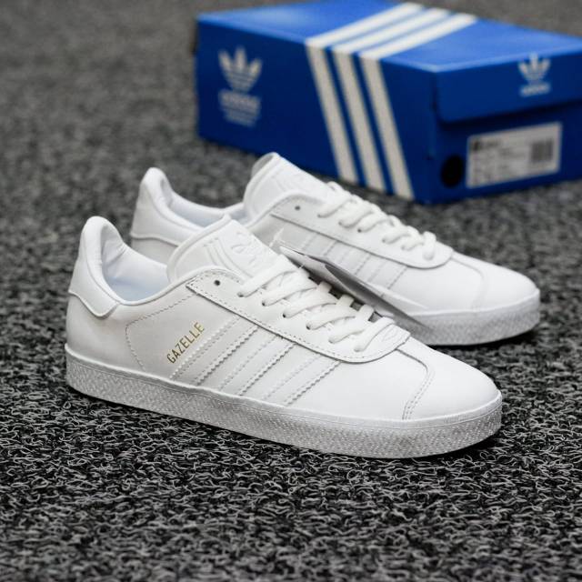 White adidas best sale gazelle leather