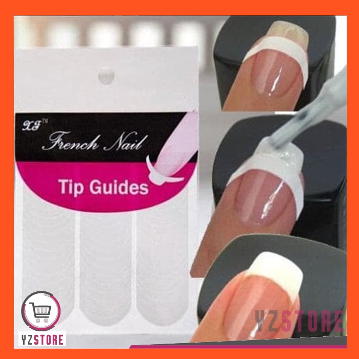 Jual French Nail Tip Guide Sticker Kuku Nail Art YZ126