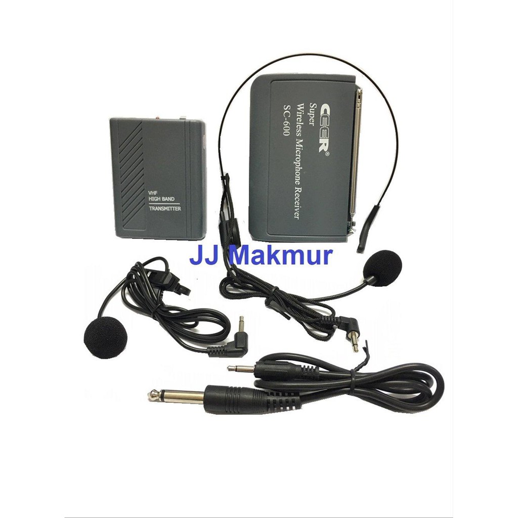 MIC WIRELESS JEPIT DI KEPALA DAN BAJU CEER SC 600 Diskon