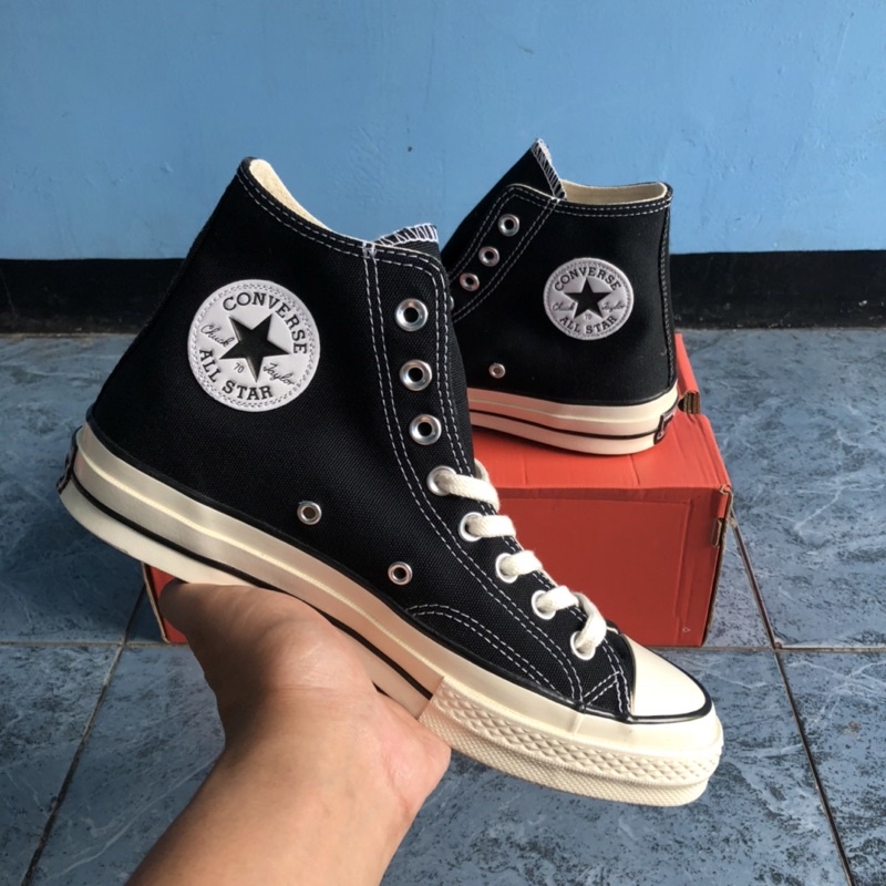 Jual Converse Chuck Taylor 70s High Black Egret Shopee Indonesia