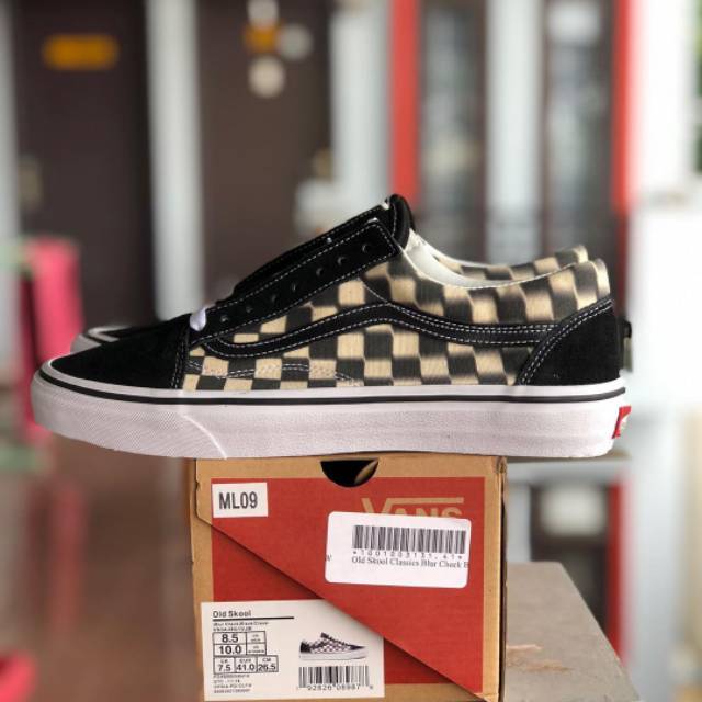 Vans old skool checkerboard blur sale