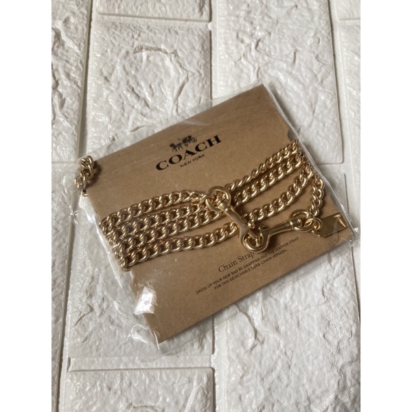 Coach strap best sale with chain