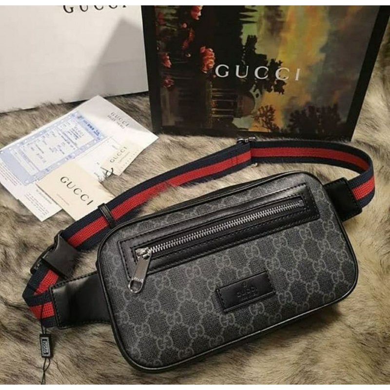 Jual Tas Gucci pria Tas selempeng Waist Bag GUCCI Pria Original