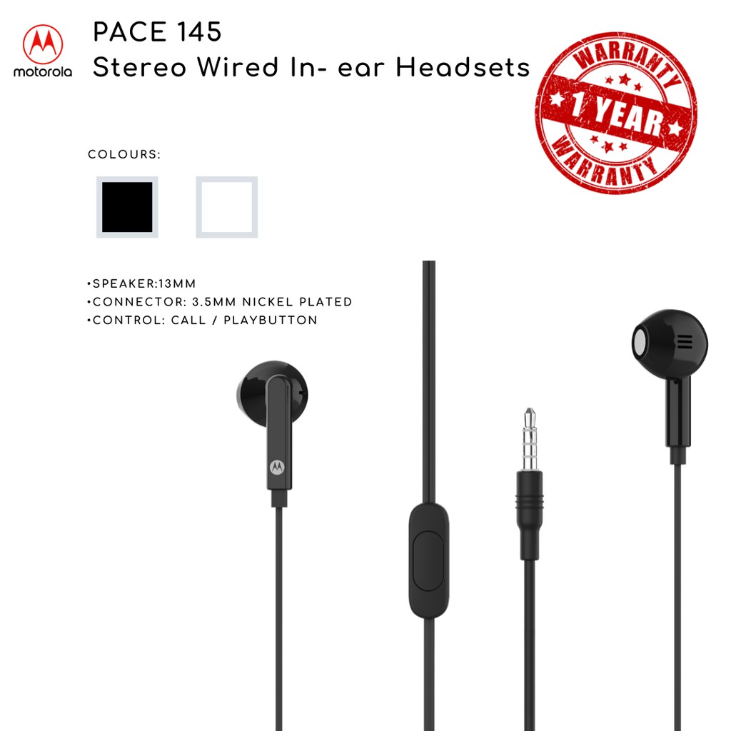 Motorola Earphone Headset Pace 145