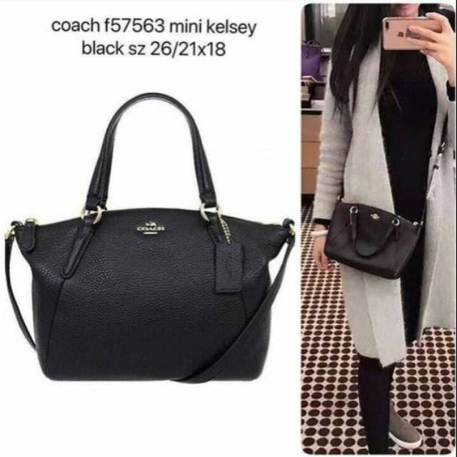 Coach kelsey best sale small black