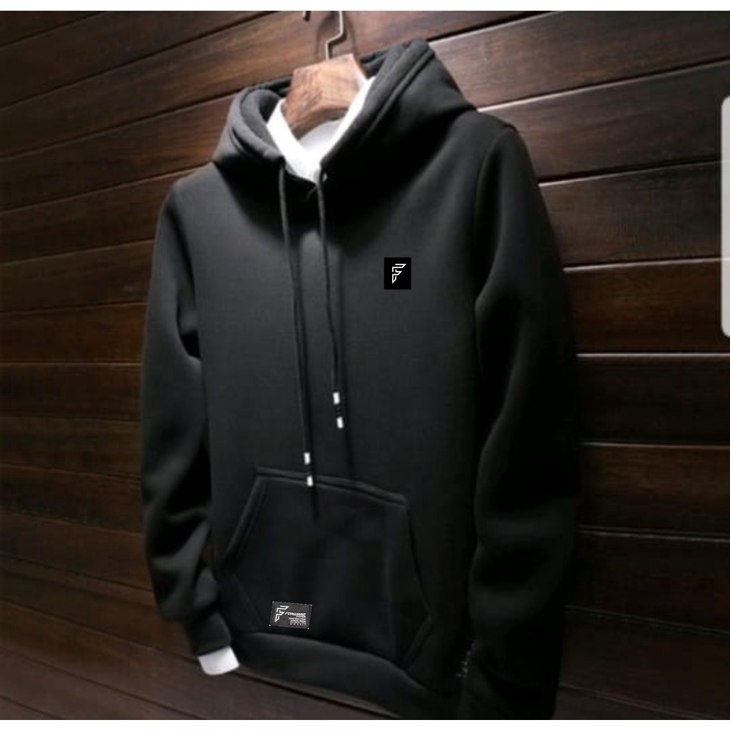 Jual Sweater Hoodie Polos Pria Wanita Bahan Fleece Tebal Original