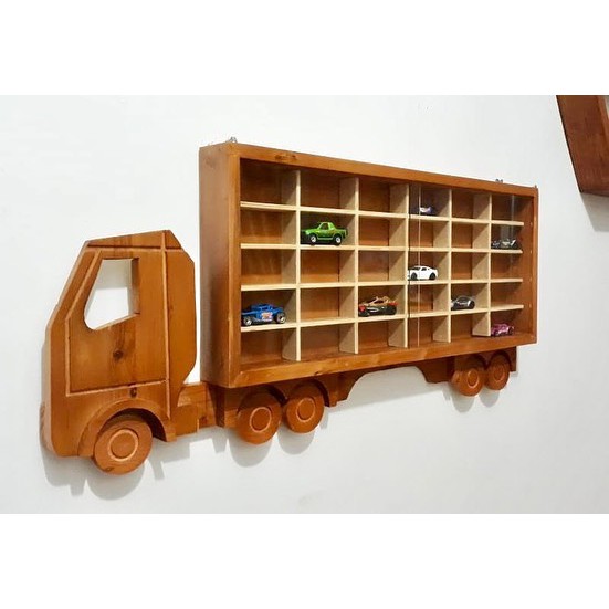 Rak HotWheels Rak Diecast Hotwheels Rak Display Hot Wheels Rak Mainan Rak Kayu isi 30
